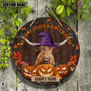 Uni Welcome To Our Haunted House Custom Name Wooden Sign