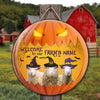 Uni Welcome To Our Farm Pumpkin Custom Name Wooden Sign