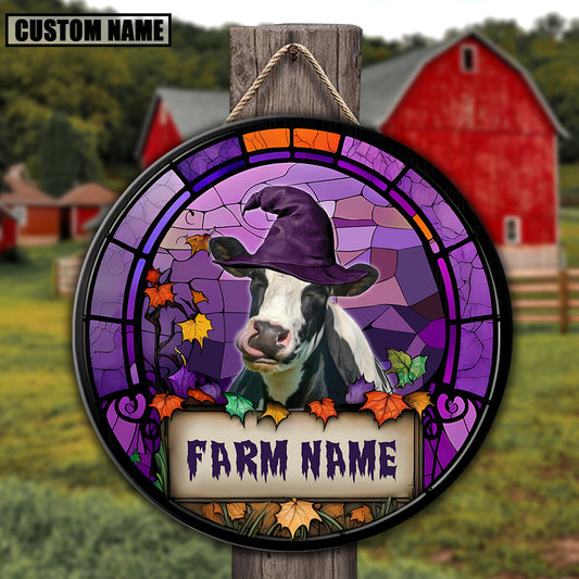 Uni Holstein Personalized Name Stained Glass Effect Metal Sign