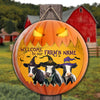 Uni Welcome To Our Farm Pumpkin Custom Name Wooden Sign