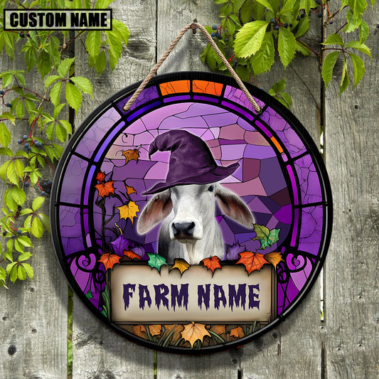 Uni Brahman Personalized Name Stained Glass Effect Metal Sign