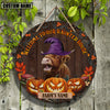 Uni Welcome To Our Haunted House Custom Name Wooden Sign