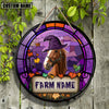 Uni Horse Personalized Name Stained Glass Effect Metal Sign