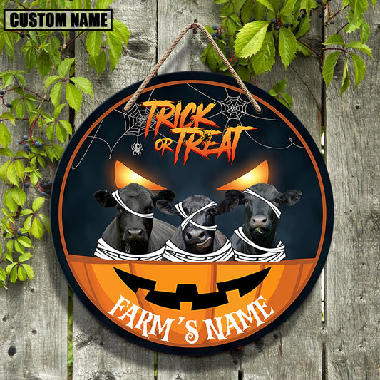 Uni Farm Animal Halloween Custom Name Wooden Sign