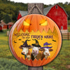 Uni Welcome To Our Farm Pumpkin Custom Name Wooden Sign