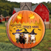 Uni Welcome To Our Farm Pumpkin Custom Name Wooden Sign