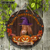 Uni Welcome To Our Haunted House Custom Name Wooden Sign