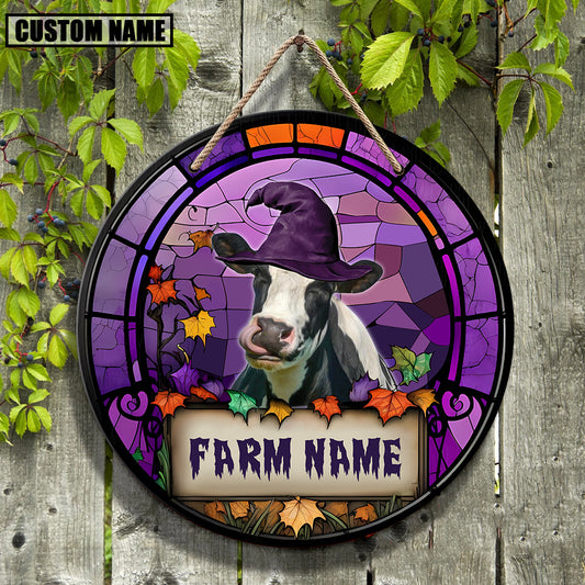 Uni Holstein Personalized Name Stained Glass Effect Metal Sign