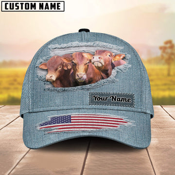 Uni Beefmaster Jeans Pattern Customized Name Cap
