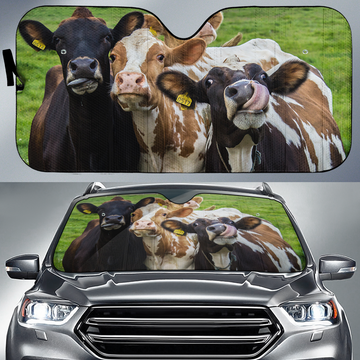 Uni Cows On The Farm All Over Printed 3D Sun Shade