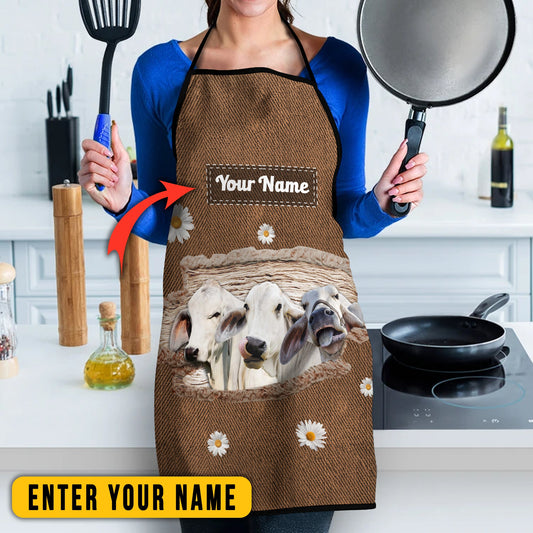 Uni Personalized Name Brahman Happiness 3D Apron