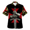 UniJames Hand Of A Warrior A Child Of God Hawaiian Shirt - Christian Hawaiian Shirt - Religious Hawaiian Shirts