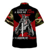 UniJames Hand Of A Warrior A Child Of God Hawaiian Shirt - Christian Hawaiian Shirt - Religious Hawaiian Shirts