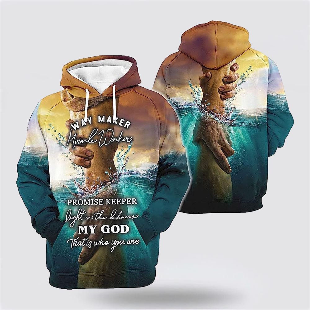 Uni Hand Of God Way Marker 3D Hoodies For Women Men, God 3D Printed Hoodie, Christian Apparel Hoodies