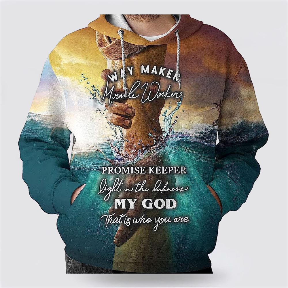 Uni Hand Of God Way Marker 3D Hoodies For Women Men, God 3D Printed Hoodie, Christian Apparel Hoodies