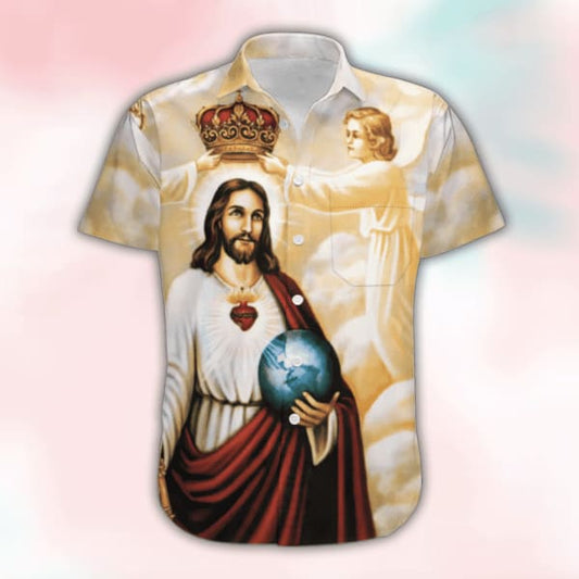 UniJames Happy Easter Sunday Jesus He Is Risen Hallelujah Hawaiian Shirts - Easter Hawaiian Shirts For Men & Women