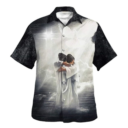 Unique Have Faith Man Hugging Jesus In Heaven Hawaiian Shirt