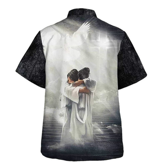 Unique Have Faith Man Hugging Jesus In Heaven Hawaiian Shirt