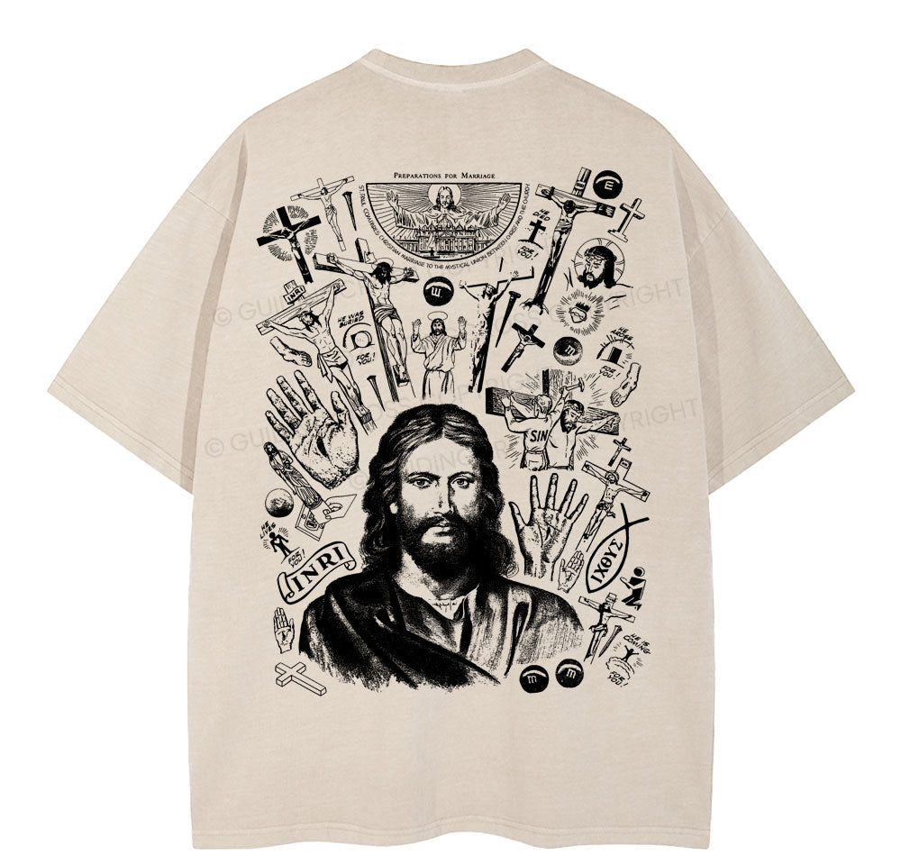 He Is Alive Christian Washed TShirt  