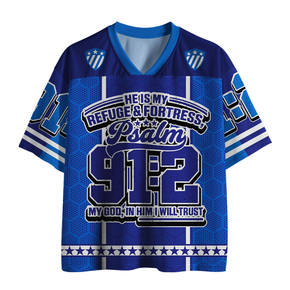 UniJames He Is My Refuge And Fortress Christian Mesh Jersey
