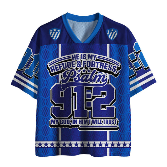 UniJames He Is My Refuge And Fortress Christian Mesh Jersey
