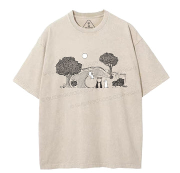 He Is Risen Christian Washed TShirt  
