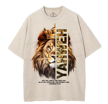 He Is The Living God Christian Washed T-Shirt Sale - GuidingCross