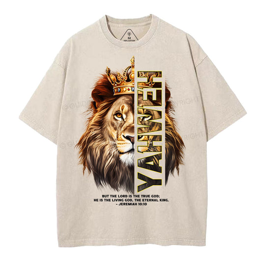 He Is The Living God Christian Washed T-Shirt Sale - GuidingCross