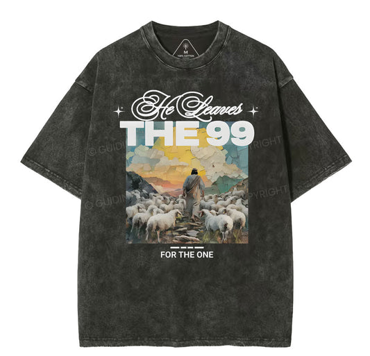 He Leaves The 99 For The One Christian Washed TShirt  