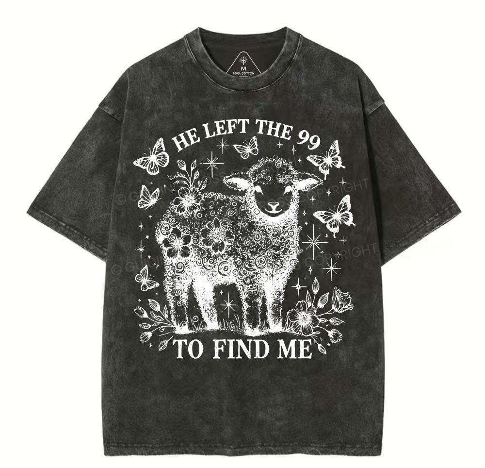 He Left The 99 Christian Washed TShirt  