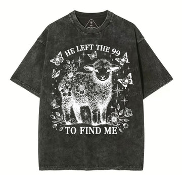 He Left The 99 Christian Washed TShirt  