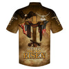 UniJames He Is Risen Eagle Cross Hawaiian Shirts - Christian Hawaiian Shirt - Hawaiian Summer Shirts