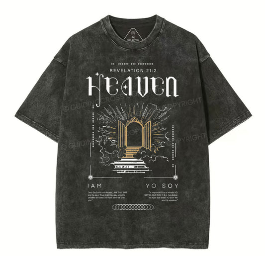 Heaven Christian Washed T-Shirt Sale - GuidingCross
