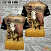 Uni Personalized Name Hereford Cattle On The Farm 3D Shirt