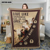 Uni Personalized Hereford Live Like Someone Left The Gate Open Blanket