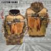 Uni Highland Cattle Farming Personalized 3D Hoodie