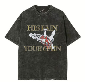 His Plan Your Gain Chirstian Washed TShirt  