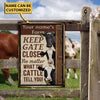 uni Customized Name HOLSTEIN CATTLE LOVERS KEEP GATE CLOSED All Printed 3D Metal Sign