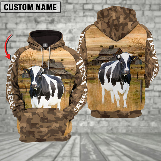 Uni Holstein Cattle Farming Personalized 3D Hoodie