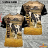 Uni Personalized Name Holstein Cattle On The Farm 3D Shirt