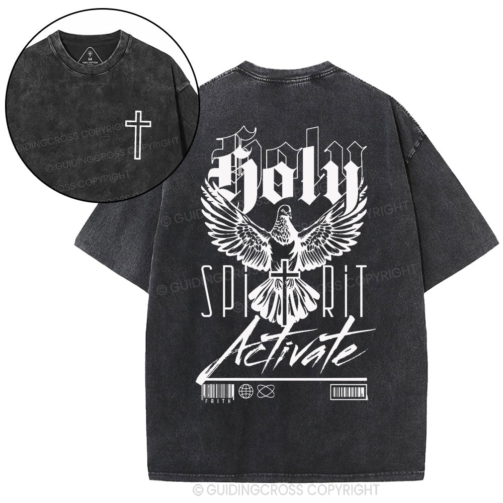 Holy Spirit Christian Washed T-Shirt Sale - GuidingCross
