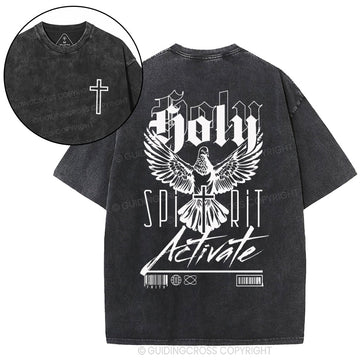Holy Spirit Christian Washed T-Shirt Sale - GuidingCross
