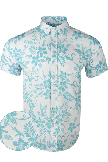 UniJames Comfort Hula (White/Mint) Button Down For Men
