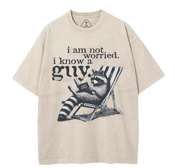 I Am Not Worried Christian Washed T-Shirt Sale - GuidingCross