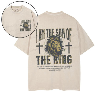 I Am Son Of The King Christian Washed T-Shirt Sale - GuidingCross