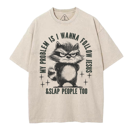 I Wanna Follow Jesus Christian Washed T-Shirt Sale - GuidingCross
