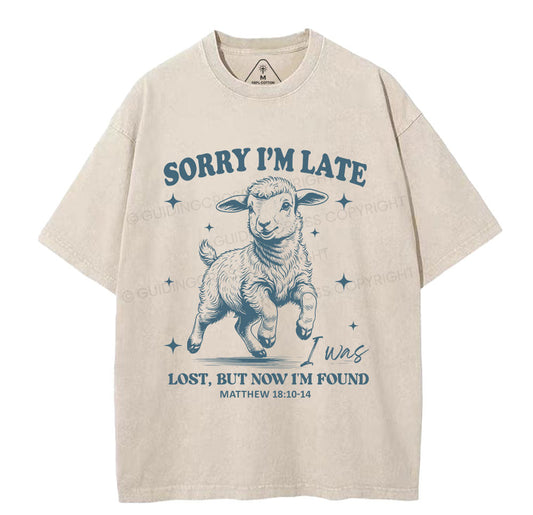 I Was Lost Christian Washed T-Shirt Sale - GuidingCross