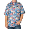UniJames Men's Independence Cotton Button Down Short Sleeve Shirt