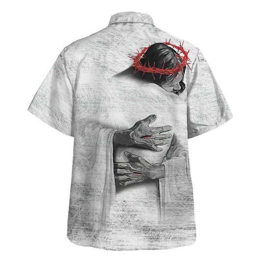 UniJames I Fell In Love With The Man Who Died For Me Hawaiian Shirt - Christian Hawaiian Shirt - Religious Hawaiian Shirts