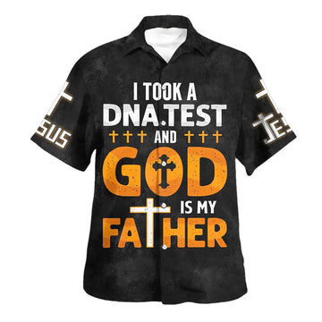 UniJames I Took A Dna Test God Is My Father Cross Hawaiian Shirts For Men And Women - Christian Hawaiian Shirt - Hawaiian Summer Shirts